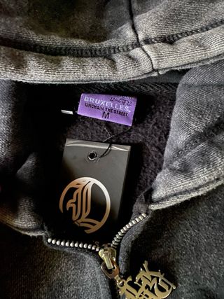 Felpa con cappuccio Lukamachain grigia