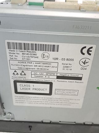 SISTEMA AUDIO / RADIO CD TOYOTA AURIS (6)