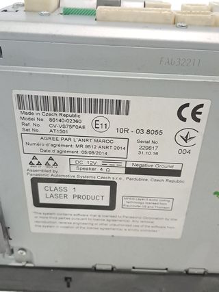 SISTEMA AUDIO / RADIO CD TOYOTA AURIS (6)