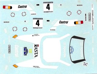 Decal 1:43 Toyota Celica Swedish Rally 1992