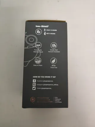 Botella Agua Super Sparrow 620ml con Pajita