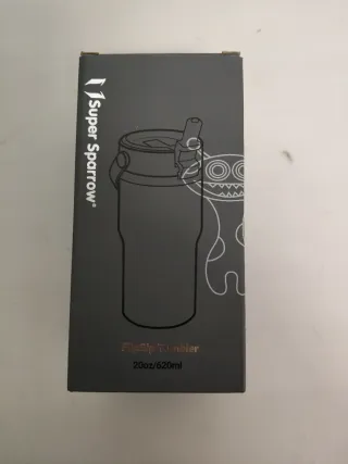 Botella Agua Super Sparrow 620ml con Pajita