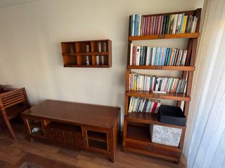 Mueble TV y Estantería Madera