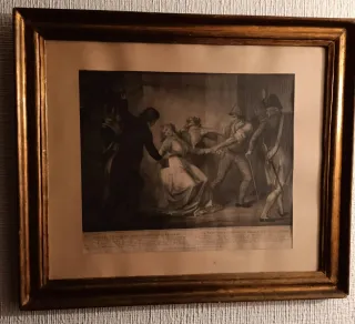 Cuadro grabado antiguo