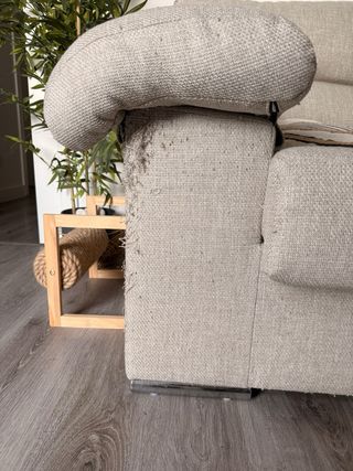 Sofá 3 plazas tela beige