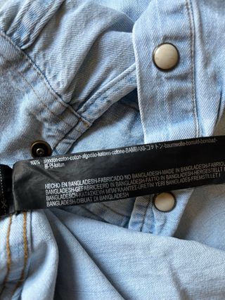 Camisa vaquera Zara Man. Regular Fit. Talla S.