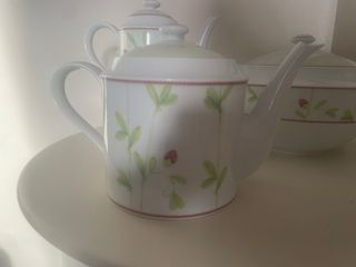 Juego de té y sopera de porcelana