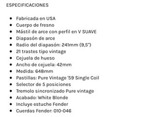 Fender American Original 50 Stratocaster