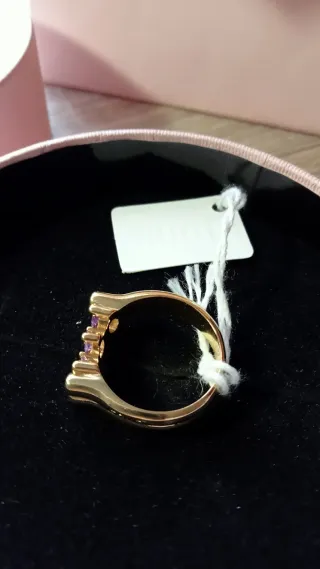 Anillo Tous Oro y Lila Talla 18