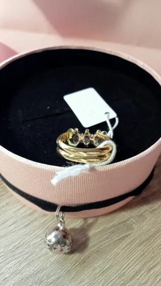 Anillo Tous Oro y Lila Talla 18