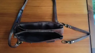 Bolso/riñonera marrón de piel