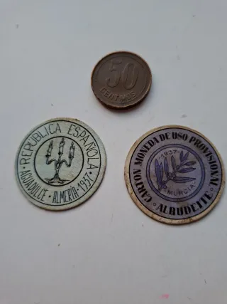 Monedas de la República Española 1937.