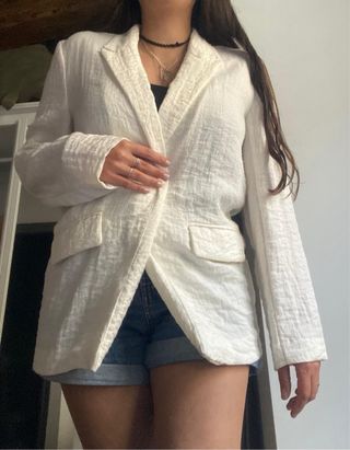 Chaqueta americana blanca Pimkie Talla S