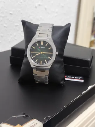 Reloj Curren Hombre Verde y Plateado