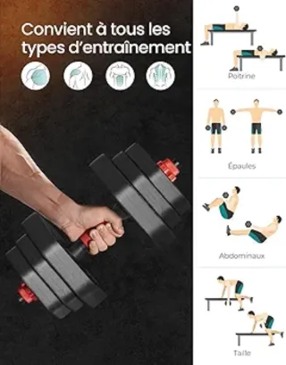 Mancuernas 30kg Barra Conexión Hexagonal SYL300B01