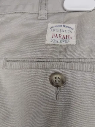 Pantaloni Farah Beige Uomo Tg L