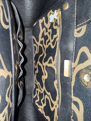 Bolso Tote Tous Negro y Dorado. Tote bag tous