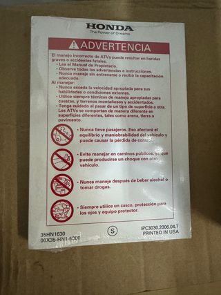 Honda TRX 400 manual do proprietário