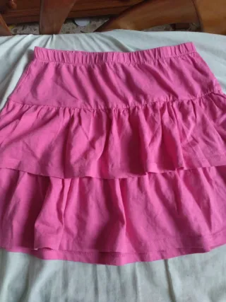 Falda rosa niña volantes Talla 8-10 años de H&M