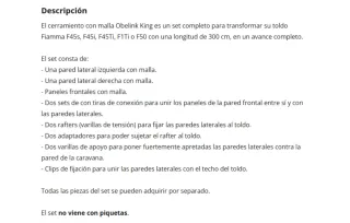 Cerramiento para caravana