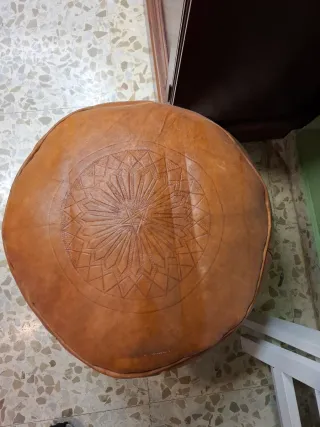 Puf Piel Marrakech Marrón
