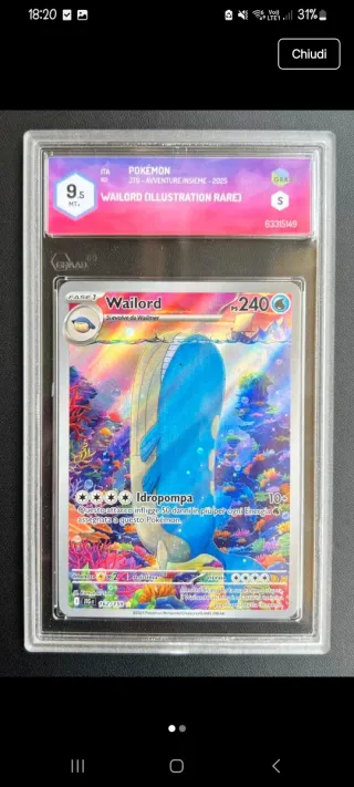 Wailord (Illustration Rare) GRAAD 9.5