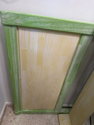 Cabecero de madera estilo rústico