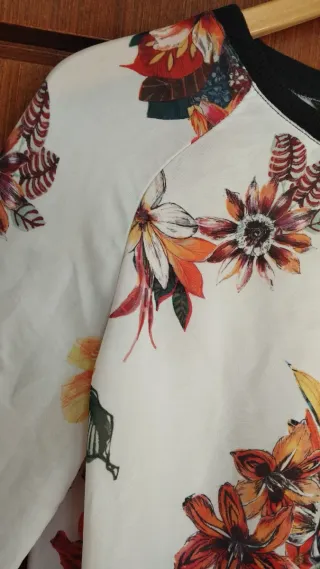Blusa estampada, manga ranglan. ZARA BASIC.