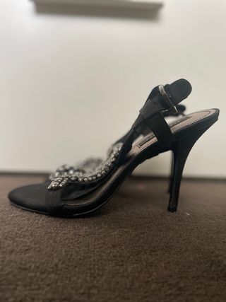 Tacones Zara Negros con lentejuelas