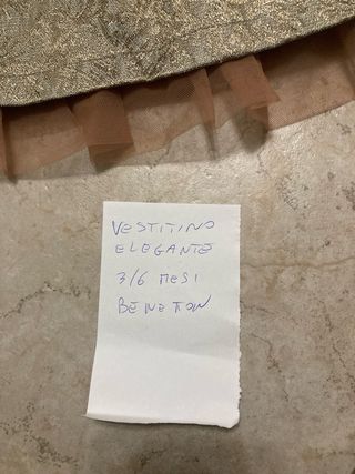 Vestitino elegante bimba Benetton 3/6 mesi