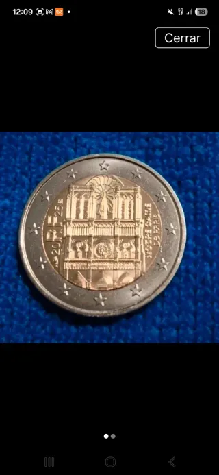 Moneda 2 Euros Notre Dame Paris 2012