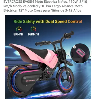 Moto Eléctrica EVERCROSS EV05M Niños 150W