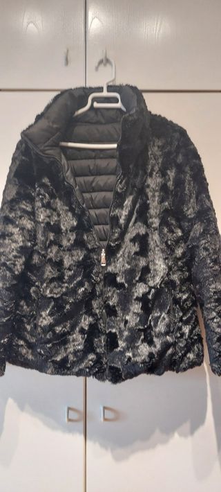 Chaquetón reversible pelo negro