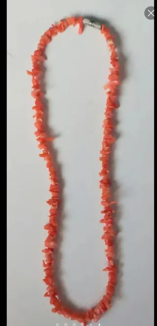 Collar de coral y plata de ley