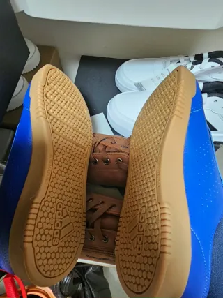 Scarpe Adidas Ginnastica Blu suola beige scuro