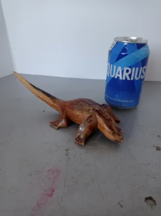 Figura lagarto madera tallada África antigua