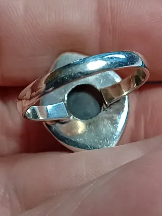 Anillo Plata Ley Labradorita Azul