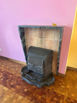 Chimenea antigua hierro forjado