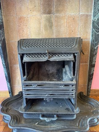 Chimenea antigua hierro forjado