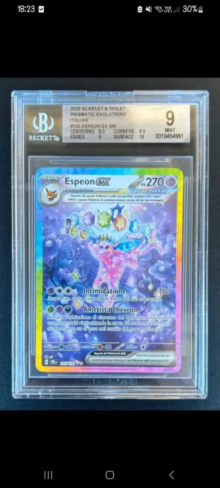 Espeon EX 155 BGS 9 Prismatic Evolutions