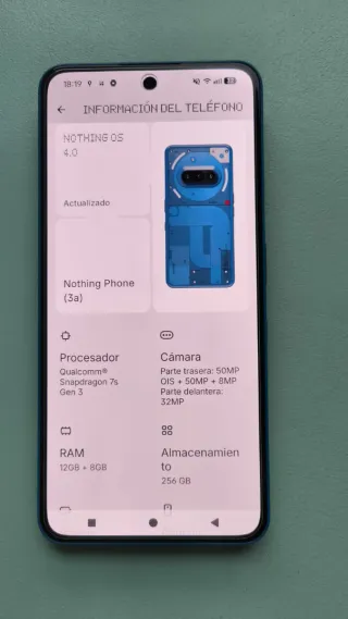 Nothing Phone 3a Azul 12/256GB