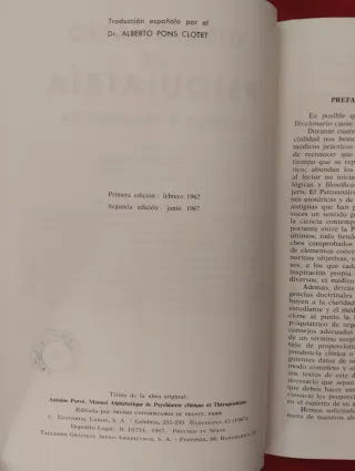 DICCIONARIO DE PSIQUIATRÍA, DR. ANTOINE POROT.