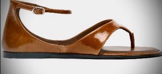 Sandalias de piel marrón