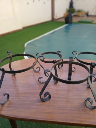 Soportes Hierro Forjado Macetas (Set 4)