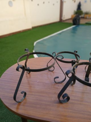 Soportes Hierro Forjado Macetas (Set 4)