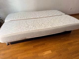 Sofá Cama Piel Sintética Negro