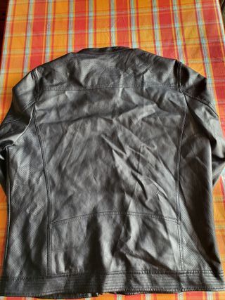 Chaqueta Cuero Sintético Negra Springfield XL