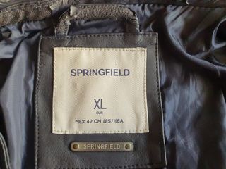 Chaqueta Cuero Sintético Negra Springfield XL