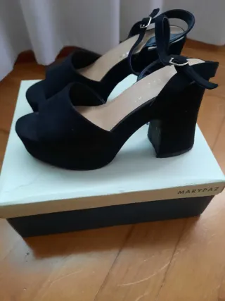 Sandalias tacón Marypaz negras talla 39