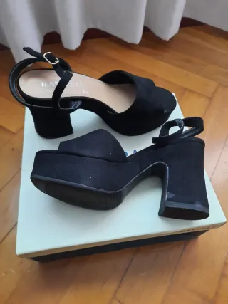Sandalias tacón Marypaz negras talla 39